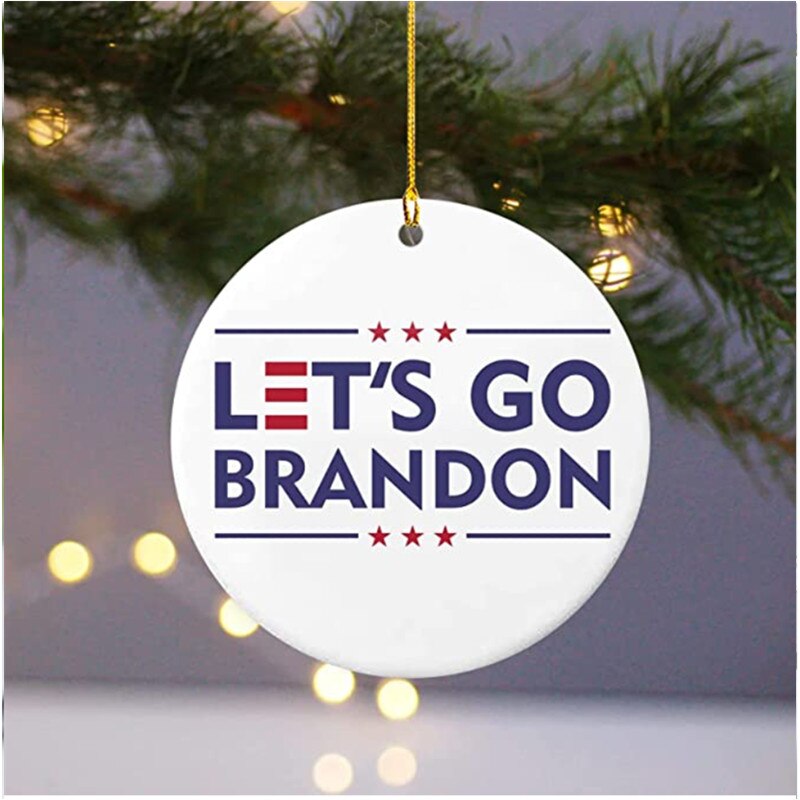 Let's Go Brandon Xmas Ornament