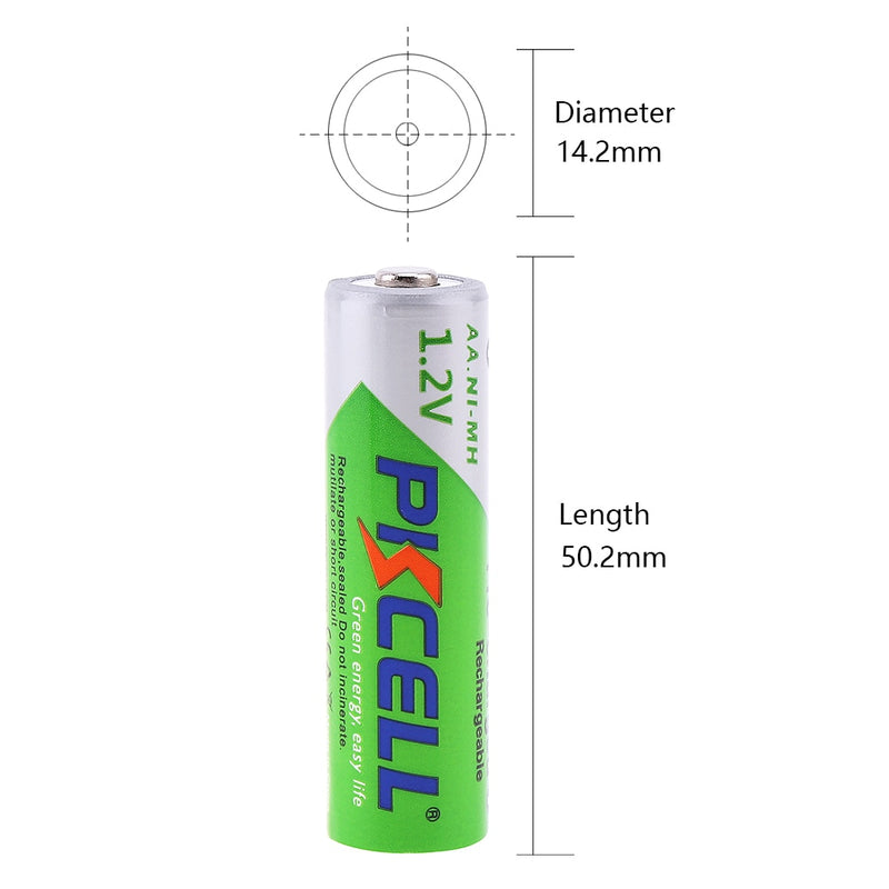 4Pcs PKCELL AA Rechargeable Battery